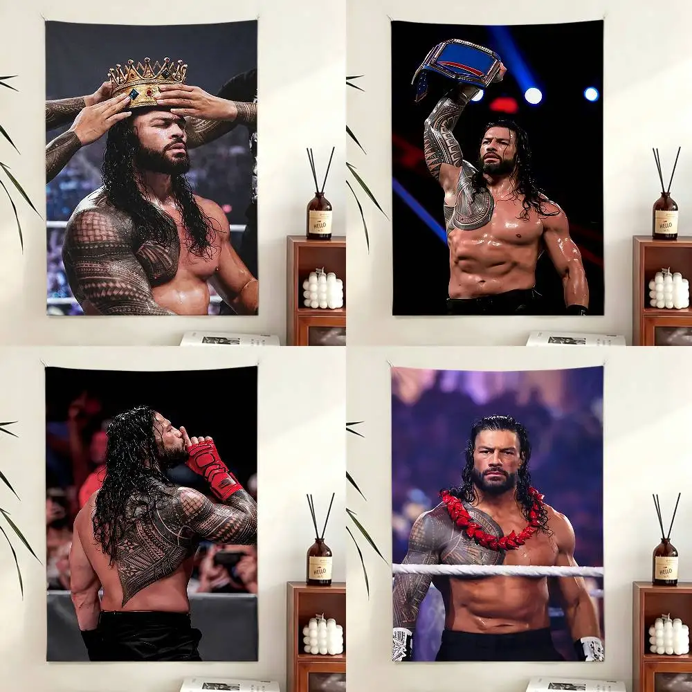 R-Roman R-Reigns Flags Wall Hanging Tapestry Outdoor Garage Room Decorative flag Background Blanket