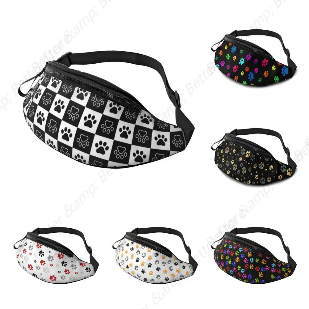 Fanny Pack, Cute Yorkie Dog Waist Bag with Headphone Hole Belt Bag Adjustable Sling Pocket Fashion Hip Bum Bag for Women Men