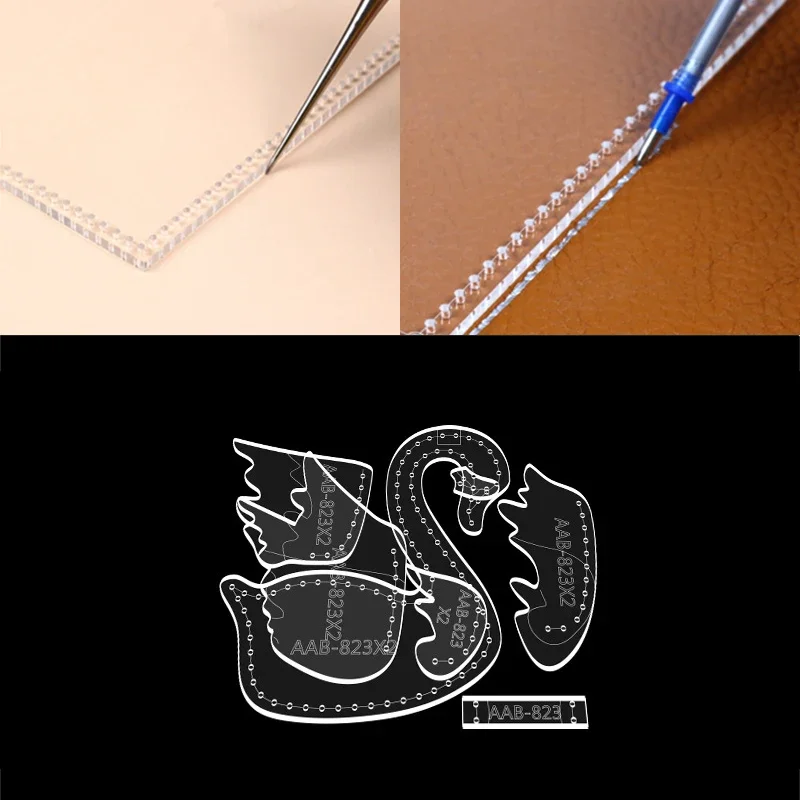 YOMDID Creative Swan Handmade Template DIY Keychain Pendant Decoration Leather Stencil Acrylic Mold Durable Leather Craft Tools