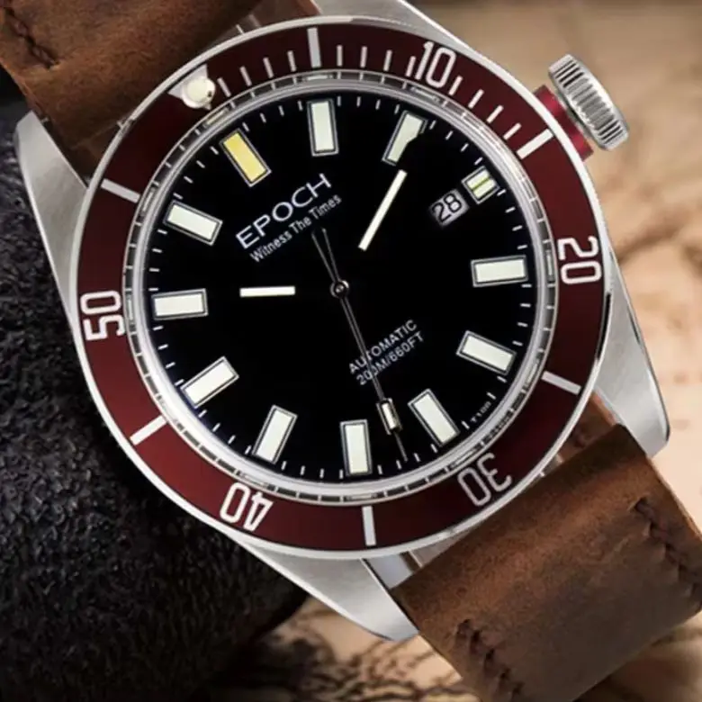 

Мужские автоматические часы EPOCH Pilot 41 мм, механические наручные часы с люминесцентными трубками, водонепроницаемые до 20 АТМ, сапфировое стекло T100, механизм SW200
