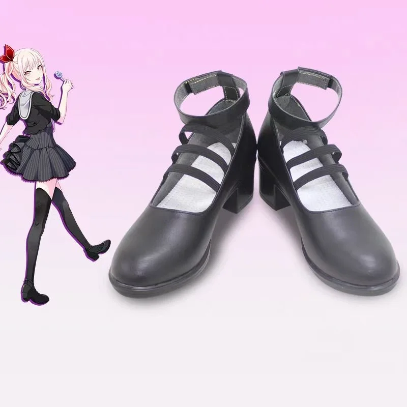 

VTuber Akiyama Mizuki Cosplay Shoes PU Leather Boots Halloween Cosplay Akiyama Mizuki Prop Custom Made Shoes