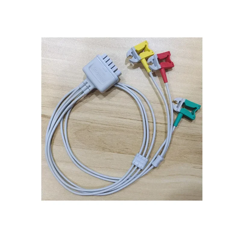 2025、Mindray EY6307A  3 Lead leadset new telemetry IEC pinch EC-G leadset