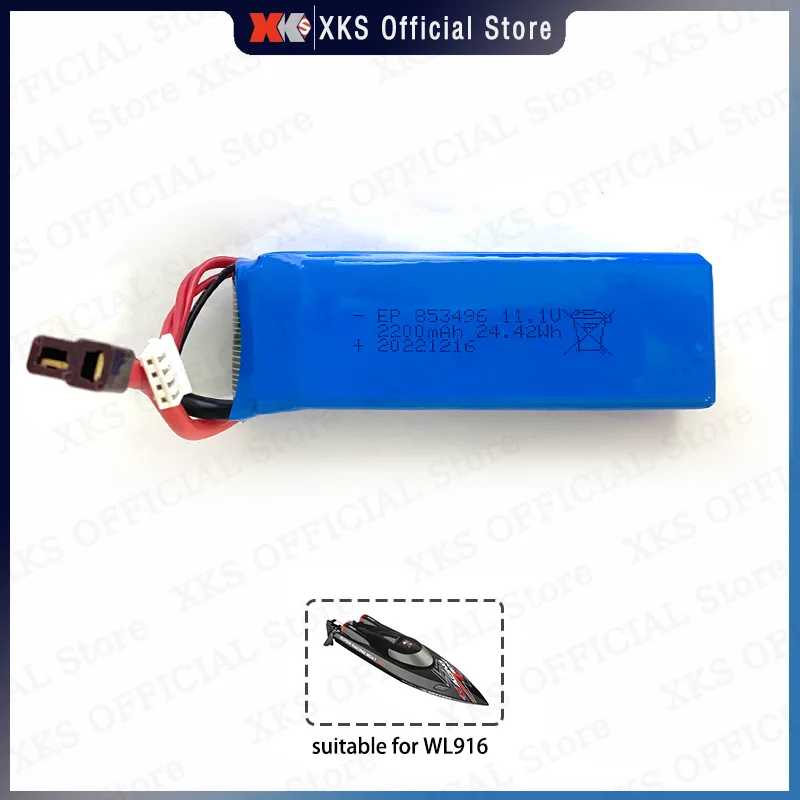 Wltoys 3S 11.1V 2200mAh zdalnie sterowana łódka RC T oryginalna bateria Lipo baterii Wltoys zdalnie sterowana łódka RC WL916 części do zdalnego