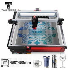 Twotrees TS2 10W Laser Engraver Compressed Spot Technology Emergency Stop Button Flame Detection CNC Laser Engraving Machine