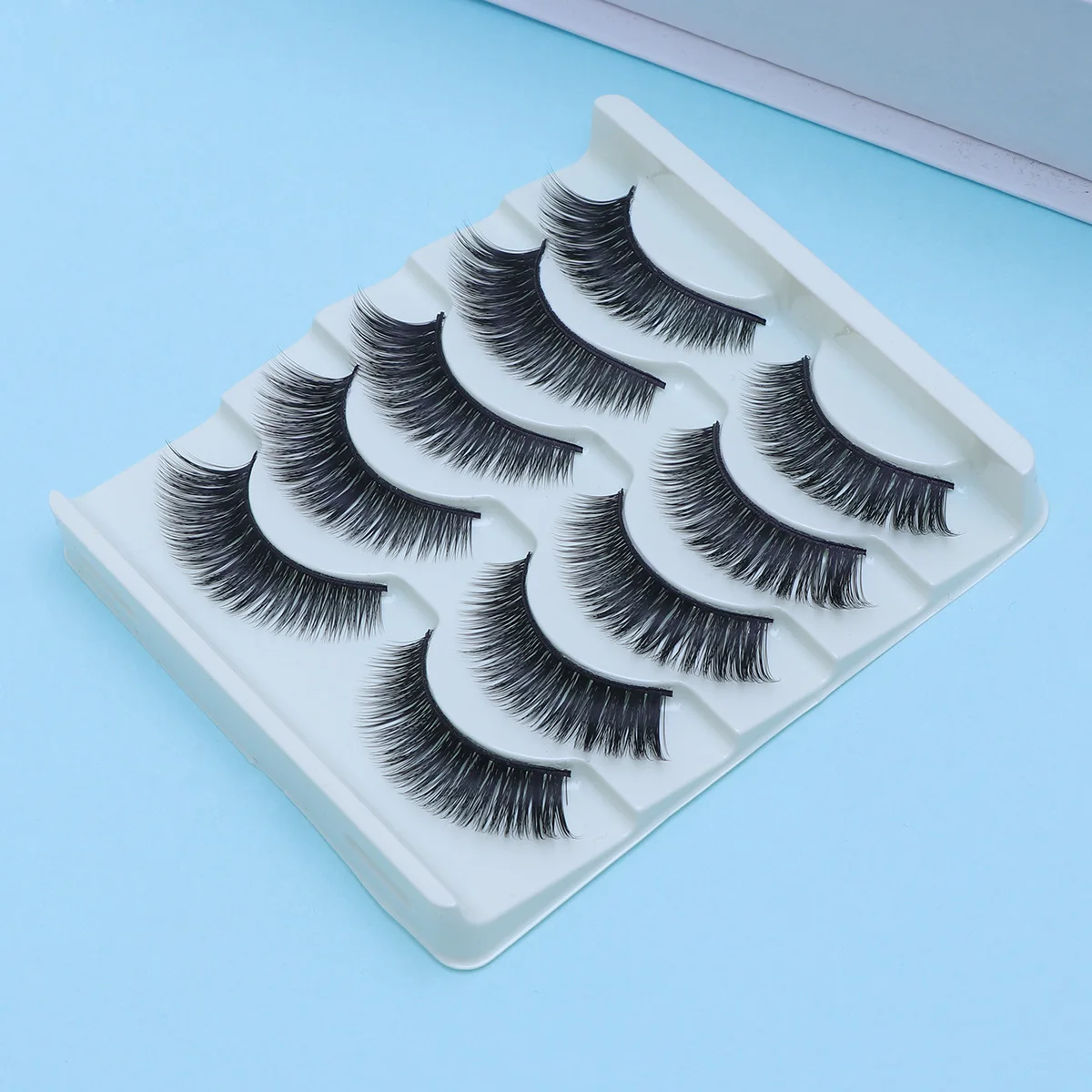 5Pairs Valse Wimpers Natuurlijke 3D Dikke Lange Valse Wimpers Zacht Comfortabel Gemakkelijk Verwijderen voor Make-up Valse Wimper Natuurlijke Wimpers