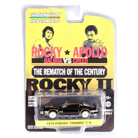 1/64 Scales 1979 Pontiac Firebird T/A Rocky Apollo Model Diecast Muscle Car Toy Vehicles Collectibles Greenlight Hollywood Black