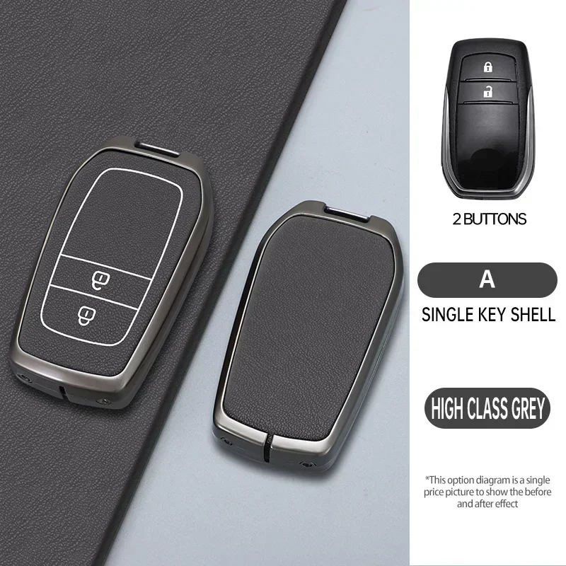 

Zinc Alloy Key Case Cover Shell For Toyota Corolla SE 2023 Camry 50 55 TLC200 Yaris Land Cruiser Prado150 RAV4 Venza SIENNA