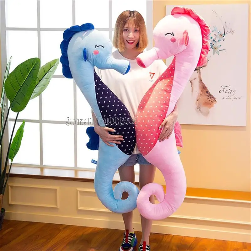 เหมือนจริงม้าน้ําตุ๊กตายัดไส้นุ่มสัตว์ป่าจําลองตุ๊กตาเด็กของขวัญของเล่น