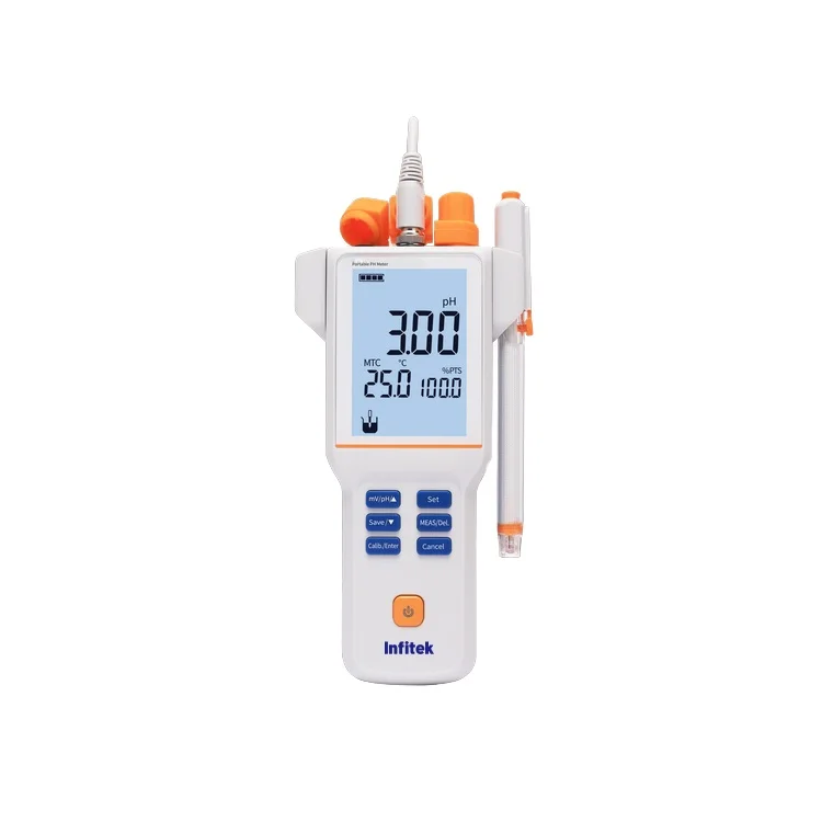 

Infitek Customized Economy Lab Equipments Range -2.00 to 18.00pH PH-P210E Portable pH Meter With CE