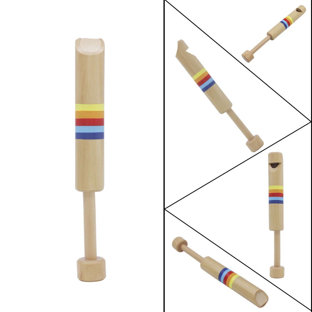 

2Pcs Slide Whistle Wooden Sliding Flute Music Instrument Children Pull Wood Flute Whistle Toy For Kids Beginners