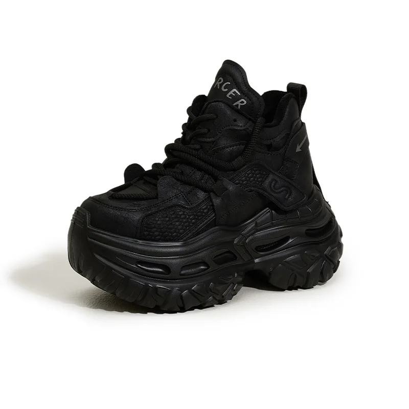 

Женская дизайнерская обувь из лакированной натуральной кожи 9 см, брендовая дизайнерская обувь, ботильоны, осенне-весенние кроссовки на танкетке на скрытом каблуке