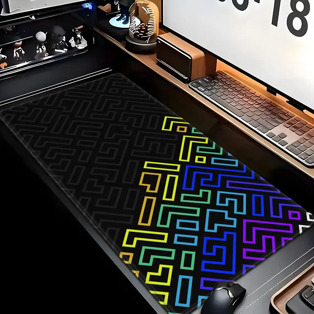 Artistic Pattern Mouse Pad Gamer Computer Accessories Large Prime Gaming MouseMat Non-Slip Fashion Contrast color design DeskMat