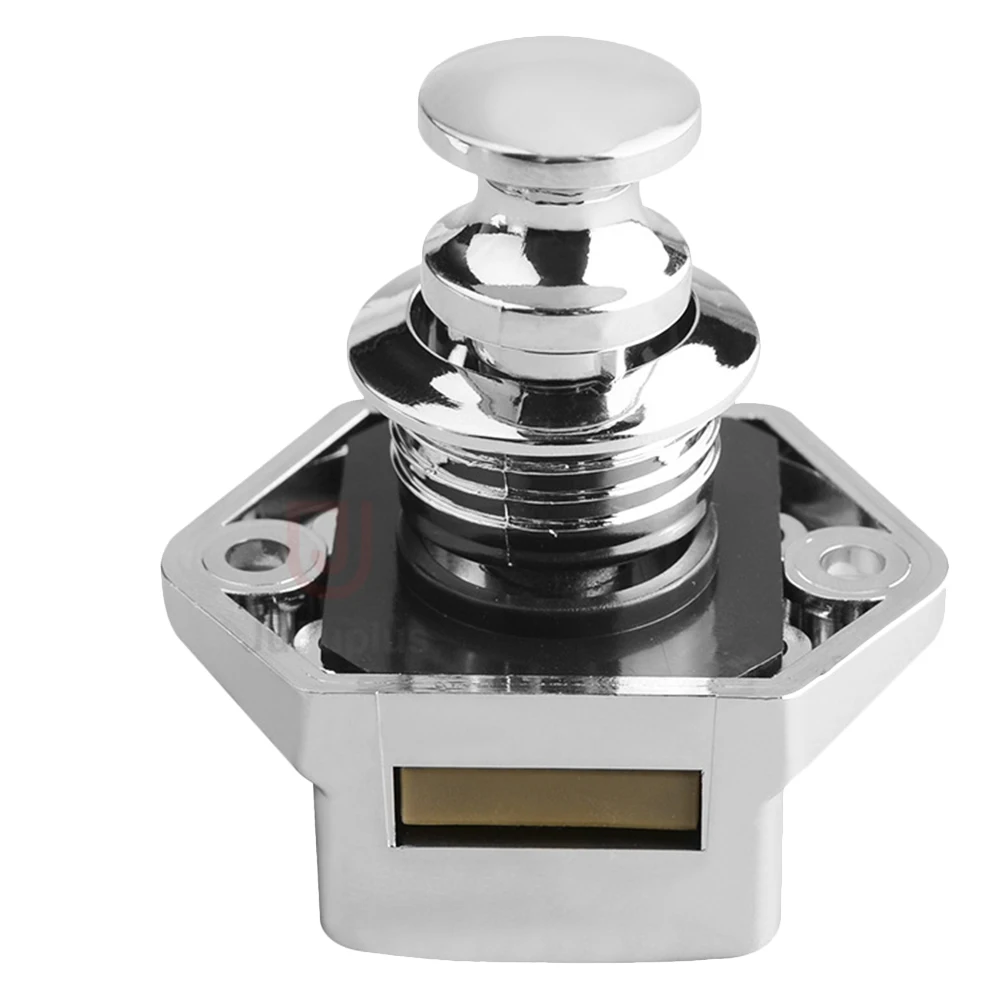 

1pc Practical Button Locks Cabinet Door Catch Furniture Push Latch Drawer Knob Springalet Easy Use Durable Hardware