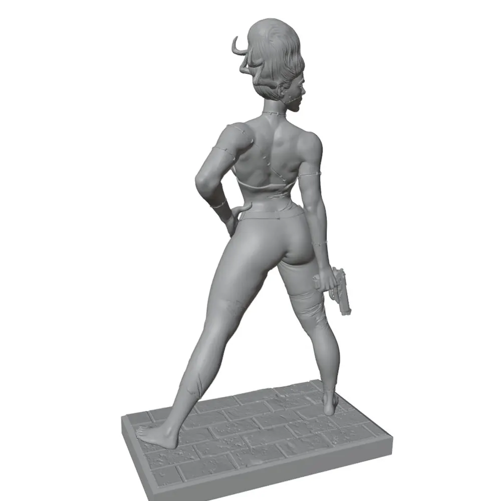 1/24 Desk ornament,Sexy Girl Resin Model Kits,Miniature 3D Printed Gray Model Figurine DIY Doll Model Unassembled And Unpainted