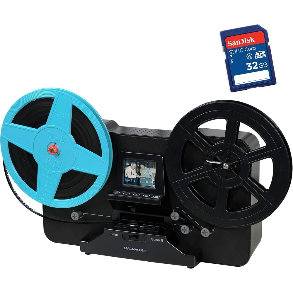 

All-in-One Super 8/8mm Film Scanner, Converts Film into Digital Video, Scans Super 8/8mm Film Reels