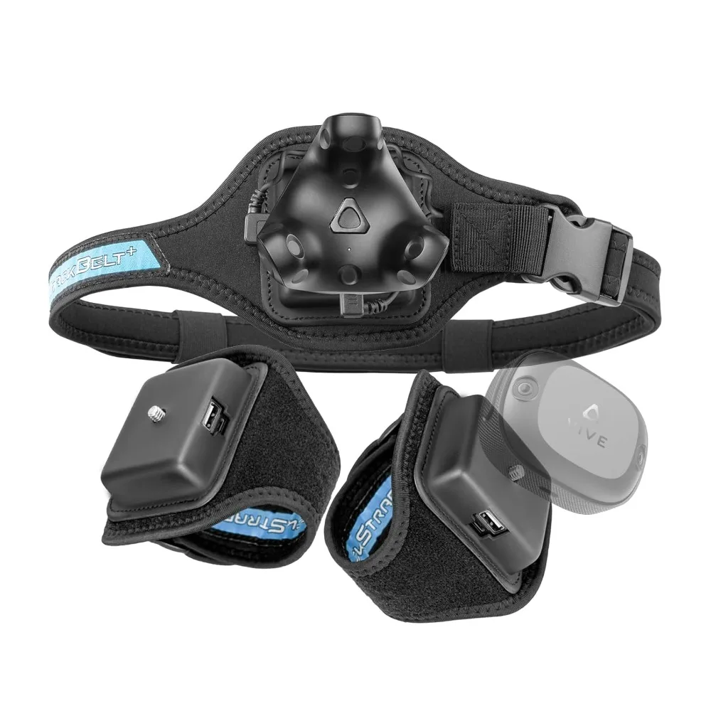 

Trackstrap Plus for Vive Ultimate Tracker, Vive Tracker, Tundra Tracker, 20+ Hrs Playtime, Full Body Tracking in VR Chat