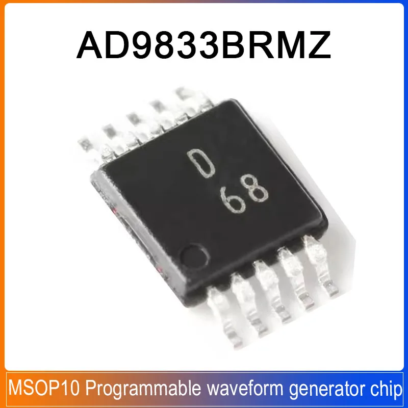 1-5PCS AD9833BRMZ MSOP10 AD9833 BRMZ AD 9833BRM D68 Low Power 12.65 mW Programmable Waveform Generator Chip