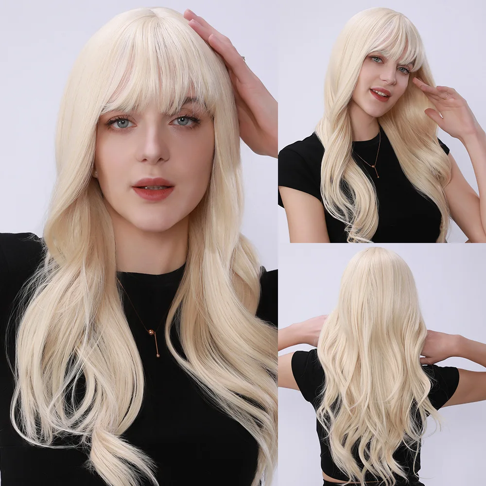 

European and American wigs for women with big waves and long curly hair 28inch daily wig cover cosplay chemical fiber wig