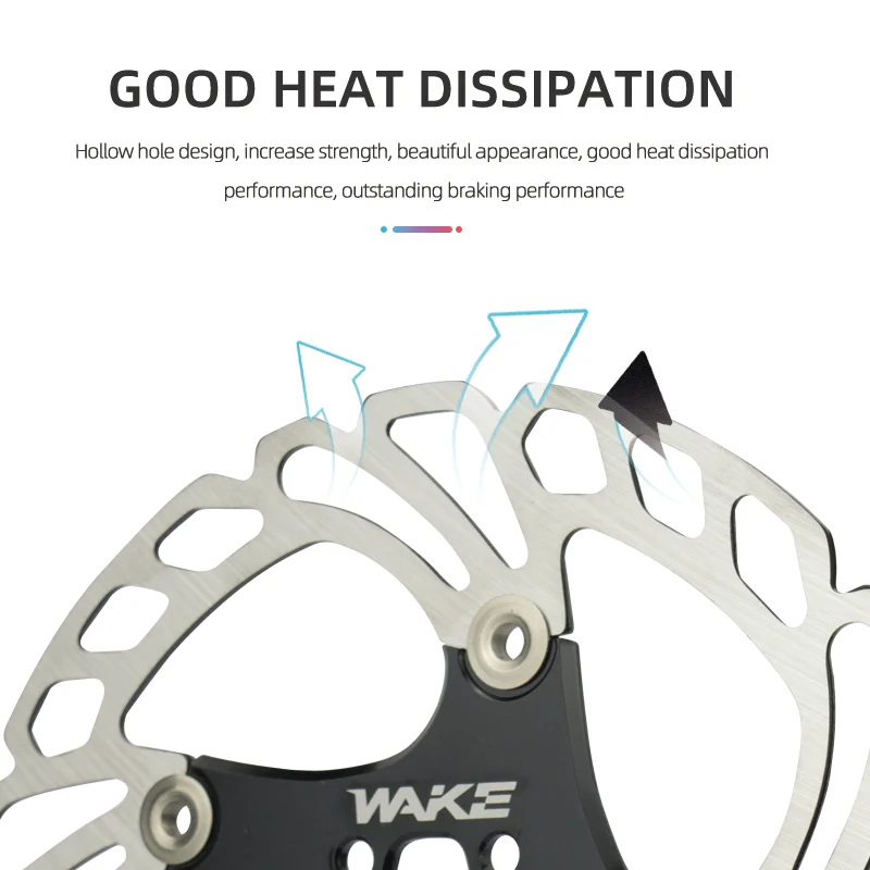 دوار فرامل قرصية إيقاظ MTB ، قوي ، تبديد الحرارة ، عائم ،