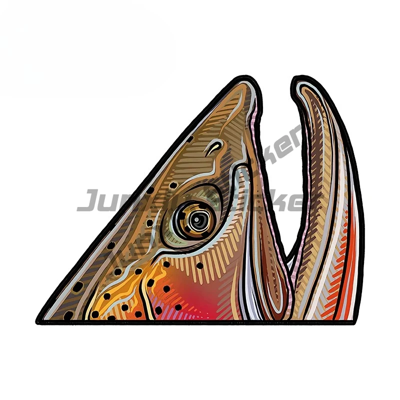 

For Bass Trout Fish Funny Peek Pretty Fishing Car Stickers Scratch-Proof Creative Decals Sunscreen Car Goods