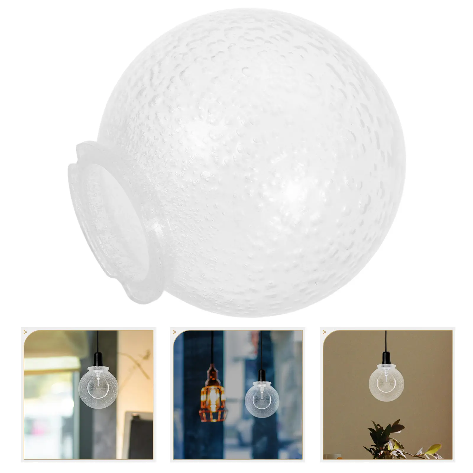 

Bubble Globe Lampshade Plastic Transparent Light Fixture Cover for Indoor Outdoor Use Patio Porch Garden Bedroom Living Room
