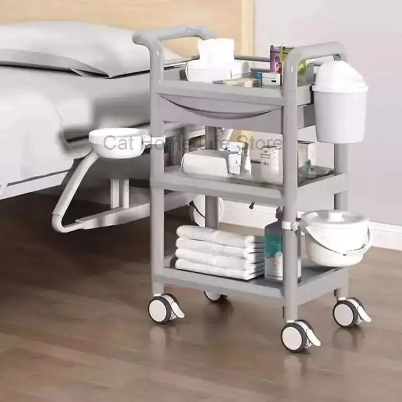 

Beauty Trolley With Wheels Acrylic Luxury Tattoo Salon Hairdressers Drawers Gold Professional Beautician Auxiliary Trolleys Spa