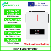 6.2KW 4.2KW Hybrid Solar Inverter 48V 24V Pure Sine Wave Inverter 4200W 6200W Off Grid On Grid Inverter with 120A MPPT Charger