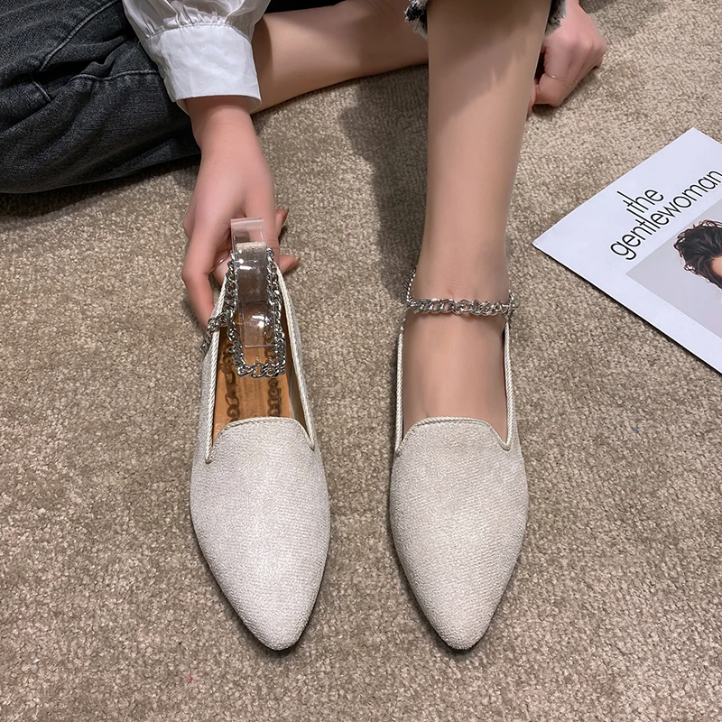 Female Shoes on Sale 2023Summer Fashion Slip-on Women's Flats Shallow Pointed Toe Ladies Shoes Ladies Shoes Women's Casual Flats