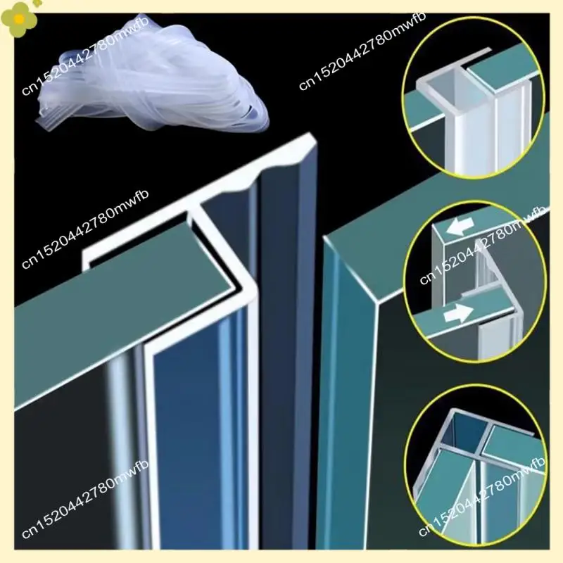 LDHL 5M H Shape Rubber Glass Seal Strip 6Mm Silicone Bathroom Shower Screen Seal Strip Window Rubber Sealer Weatherstrip