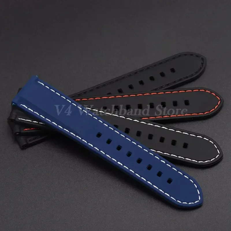 حزام الساعات 18 مللي متر 20 مللي متر 22 مللي متر 24 مللي متر الإفراج السريع سوار سيليكون الرجال الرياضة مطاط مقاوم للمياه حزام ساعة اليد مع مشبك فراشة