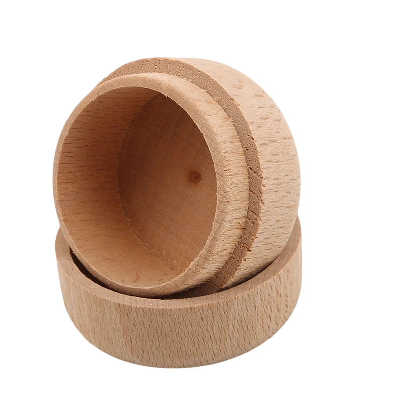 1Pcs Small Round Wooden Storage Box Handmade Jewelry Organizer Soap Crafts Case Vintage Decorative Craft Jewelry Box