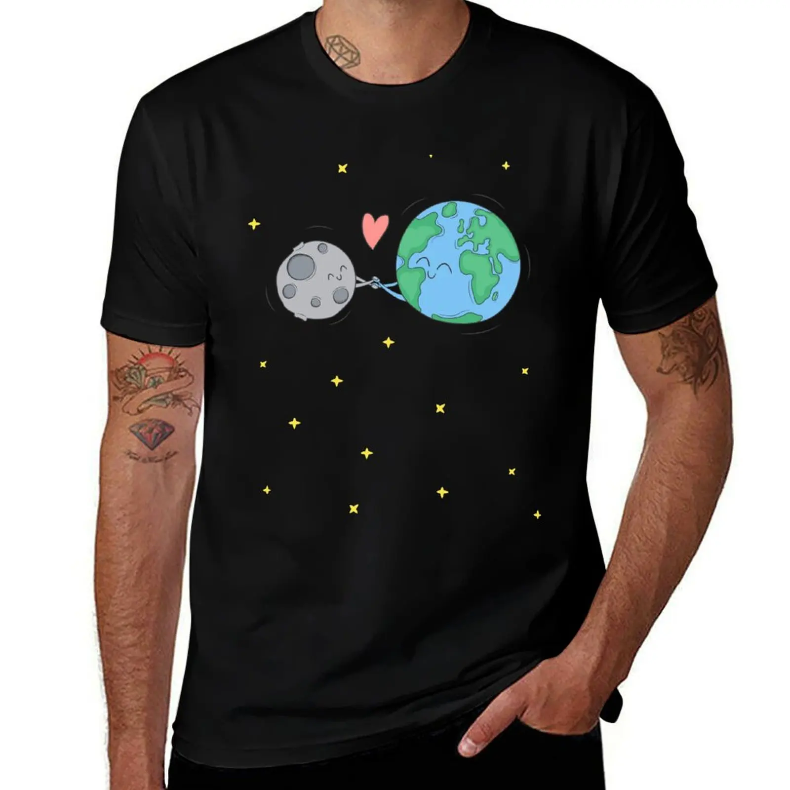 

Best Friends Forever - Earth and Moon T-Shirt funny costumes heavyweights tops graphics mens white t shirts