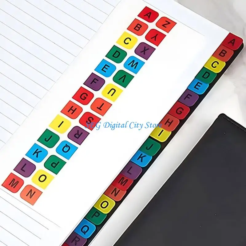 U75B 10 Sheets Colored PET Plastic Index Tabs Waterproof Adhesive PET Label Sticker