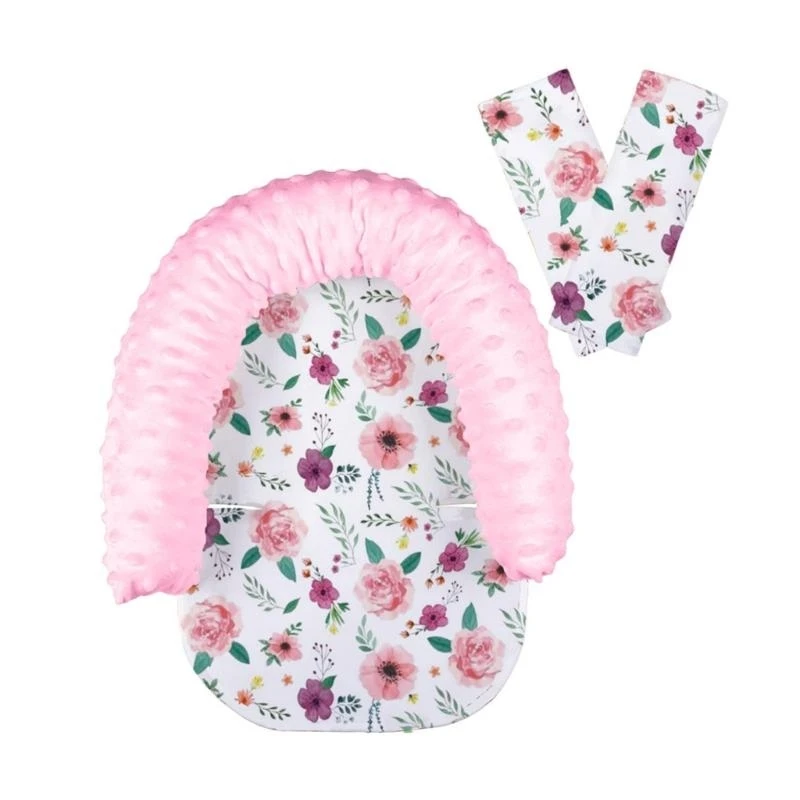 

Baby Car Seats Head Support with Soft Strap Cushions Comfortable Infant Headrest with Strap Covers Baby Head Support