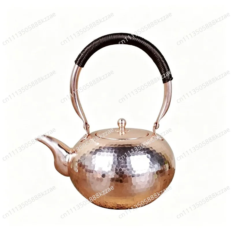 Pure Red Copper Thickened Kettle Handmade Copper Teapot Electric Ceramic Stove Kung Fu Tea Set for Brewing and Steeping Tea