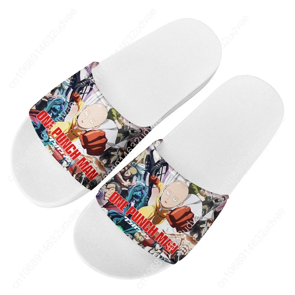One Punch Man Slippers Home Bathroom Sandals Water Shoes Men Women Teenagers Indoor Poor Sandal Customized Summer Slipper
