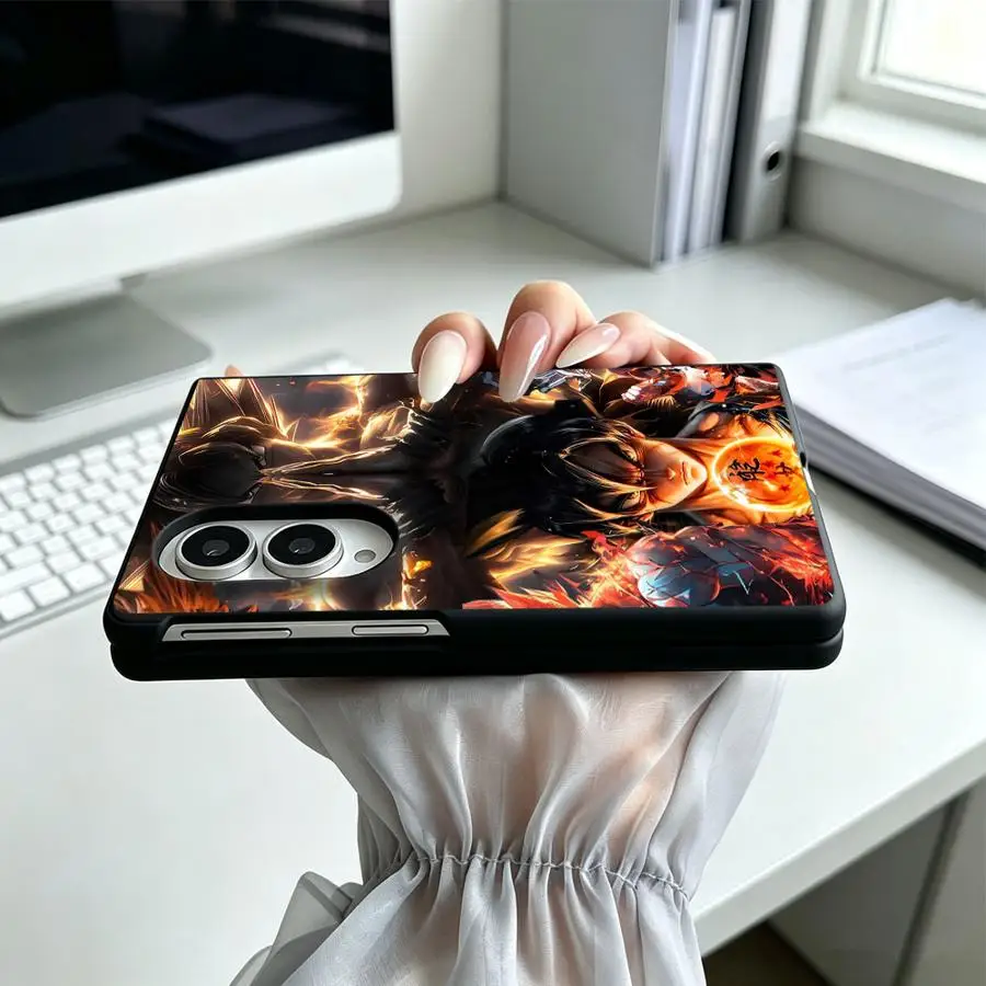 Case for Samsung Galaxy ZFold8 ZFold Wide Z Fold 8 Z Fold8 Wide Luxury Phone Cover Dragons Balls Goku Angel