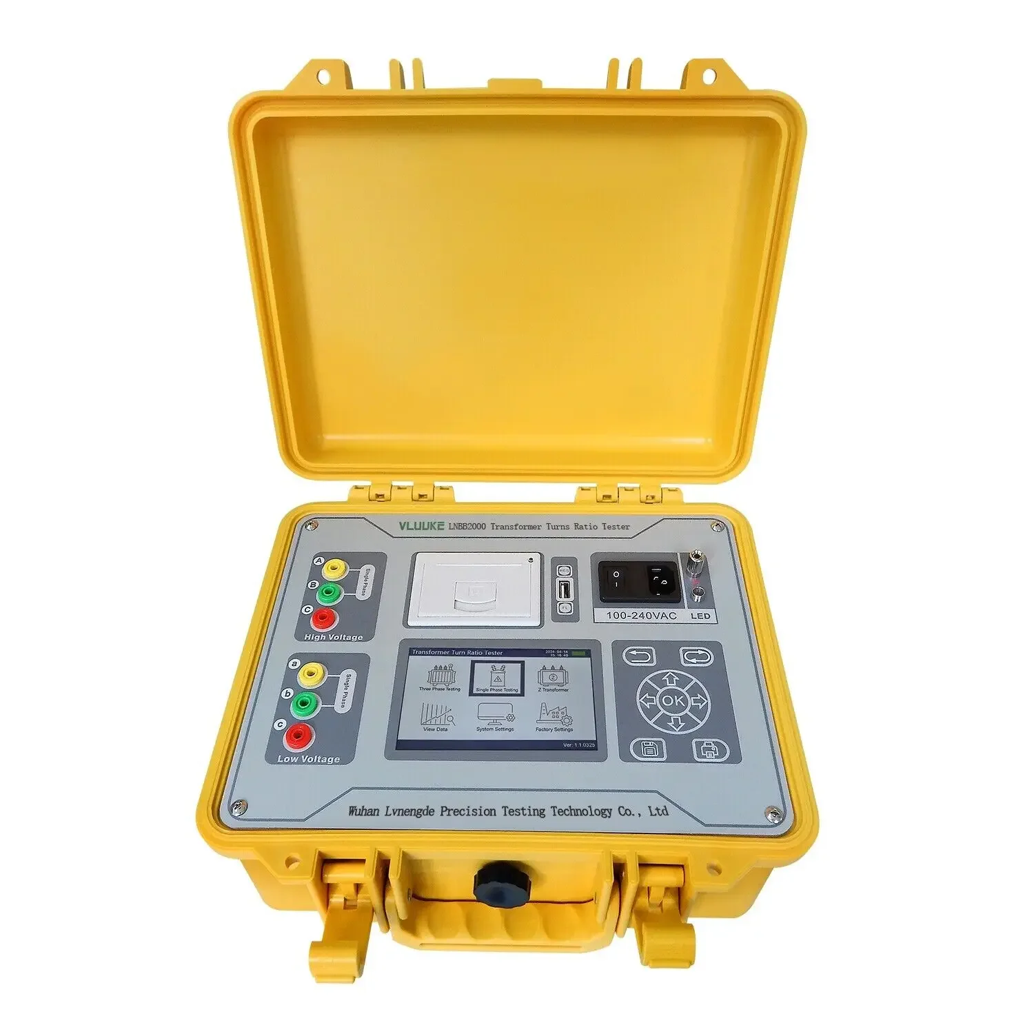 Fully Automatic Transformer Turns Ratio TTR Tester LCD Screen HV PT Ratio Tester