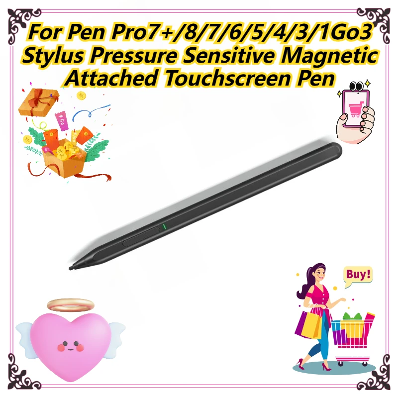 

For Pen Pro7+/8/7/6/5/4/3/1Go3 Stylus Pressure Sensitive Magnetic Attached Touchscreen Pen