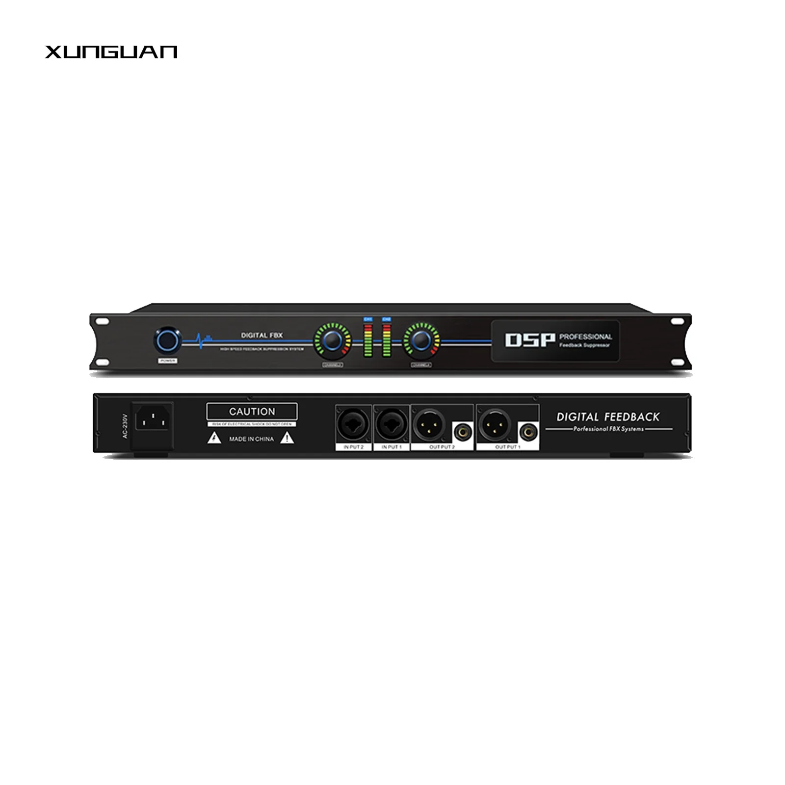 

FBX220 OEM Design 2 in 2 Out Advanced DSP KTV Feedback Suppressor for Theater/conference/multi-functional Hall
