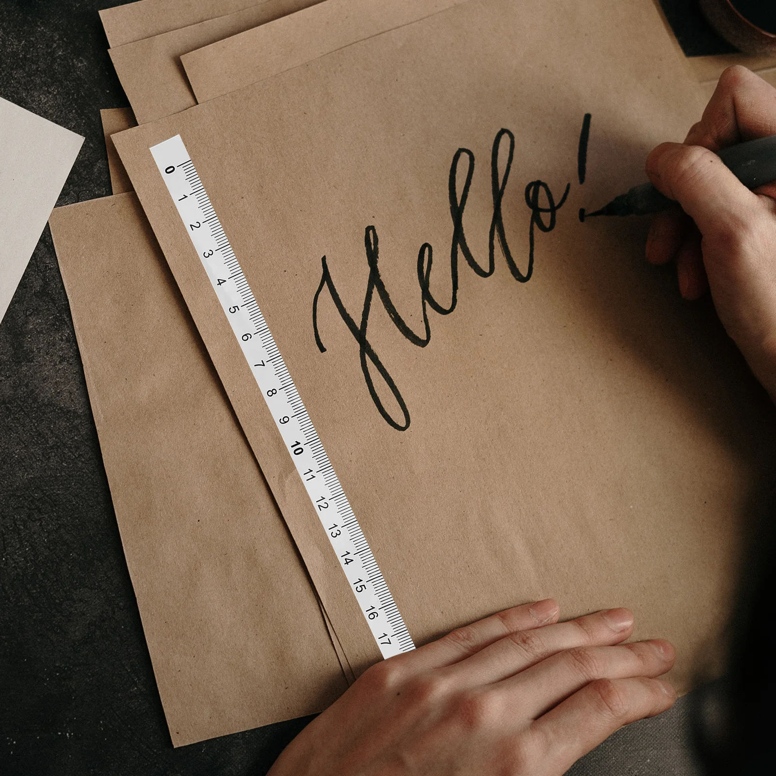 

20 Pcs Water Proof Scale Sticker Ruler Stickers Self Adhesive Vinyl