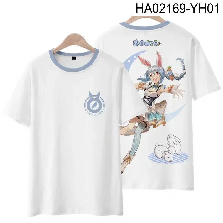 Vtuber Gebruikt Pekora 3d Print T-Shirt Zomer Mode Ronde Hals Korte Mouw Populaire Japanse Streetwear 2024