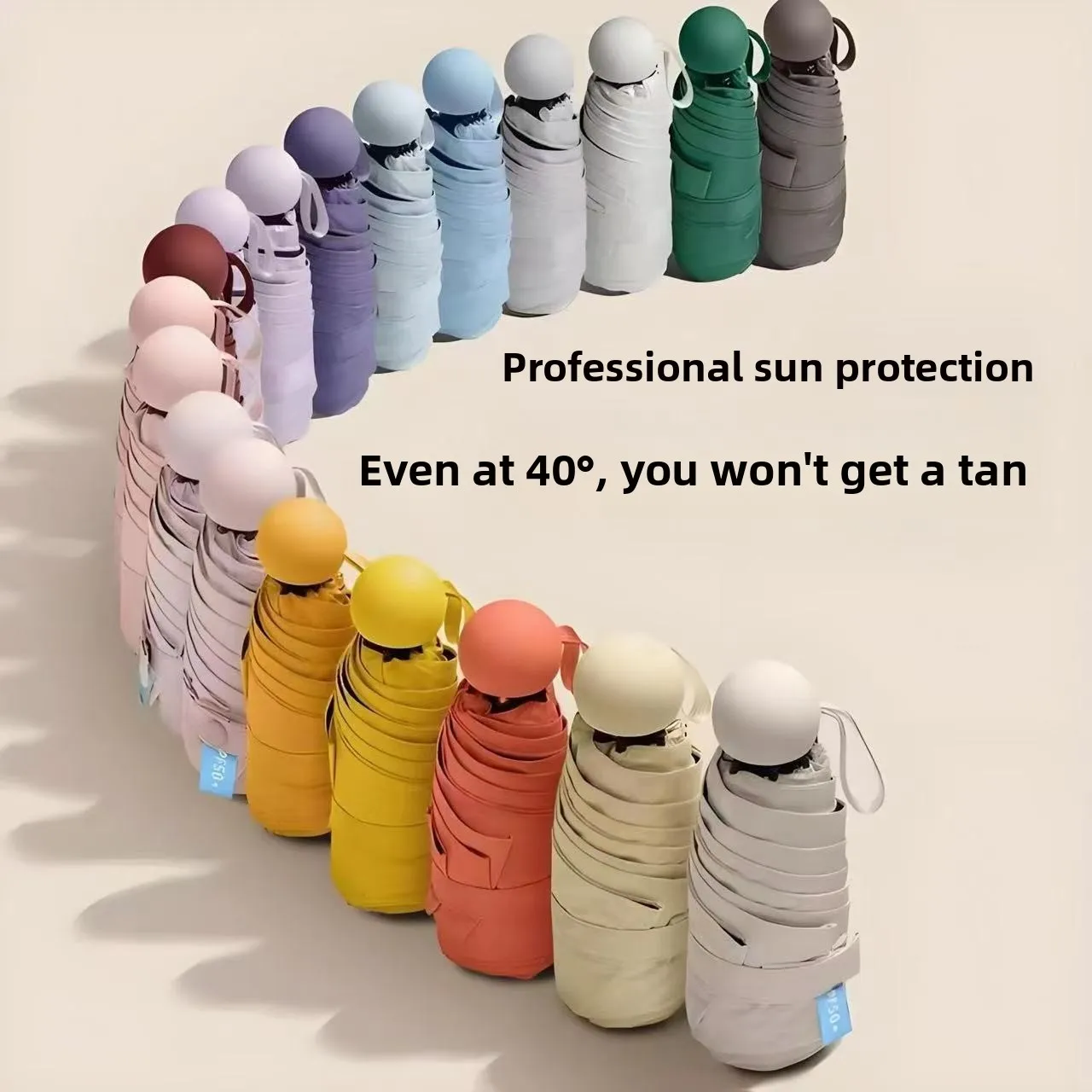 Capsule Shape Mini Five Folding Umbrella Ultra Light Compact Women Parasol UV Protection Dual Purpose Sunshade Umbrella