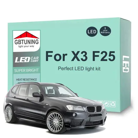 LED 인테리어 전구, BMW X3 F25 2010 2011 2012 2013 2014 2015 2016 2017 자동차 액세서리, 캔버스 실내 독서 트렁크, 22 개