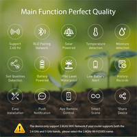 ABAN Tuya Smart Soil Sensor Solar Power Temperature Moisture Soil Qualities Detection for Farm Plants Hygrometer Garden Tools