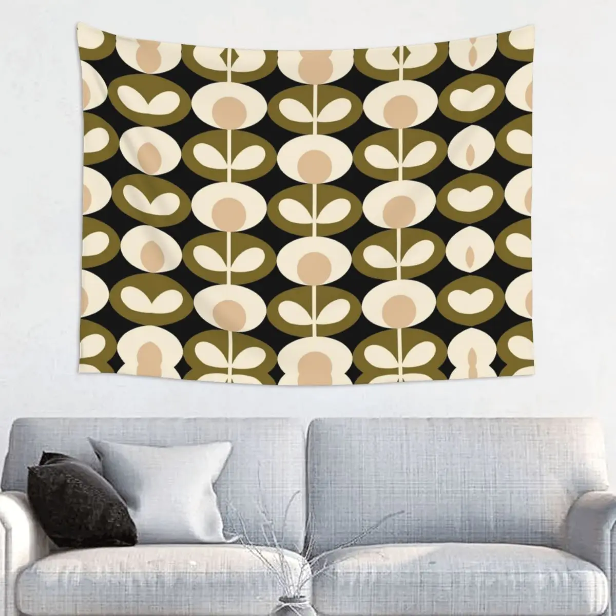 Custom Hippie Orla Kiely Floral Tapestry Wall Hanging Home Decor Abstract Scandinavian Tapestries Bedroom Decoration