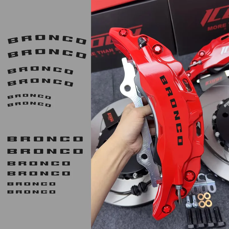 

6pc Car Logo Brake Caliper Stickers for Bronco Lettering Vehicle Decals Accessories Brake Disc Stickers Personalized Car Sticker