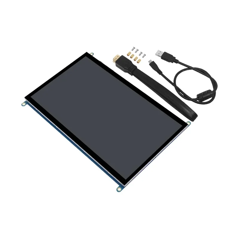 شاشة Raspberry Pi 10.1 بوصة تعمل باللمس 1024x600 HDMI شاشة محمولة مع فتحة إصلاح لـ Raspberry Pi 5/4/3B/B+ Win11/10/8