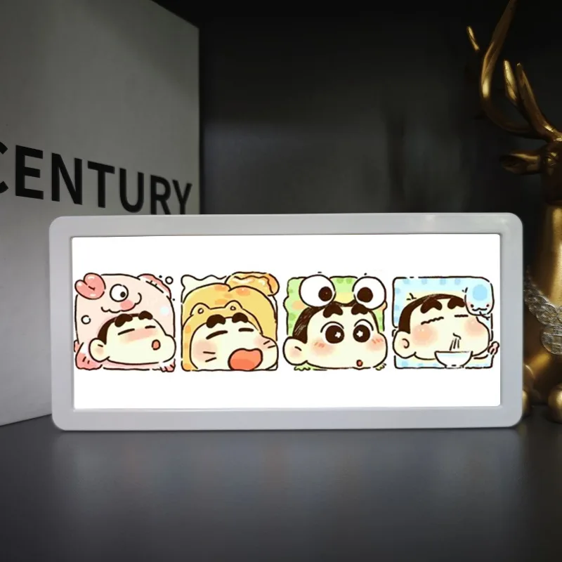 

Anime Crayon Shin-chan LED Night 3D Box Light Nohara Shinnosuke Table Lamp Figure Bedroom Ornament Collect Gifts Toys