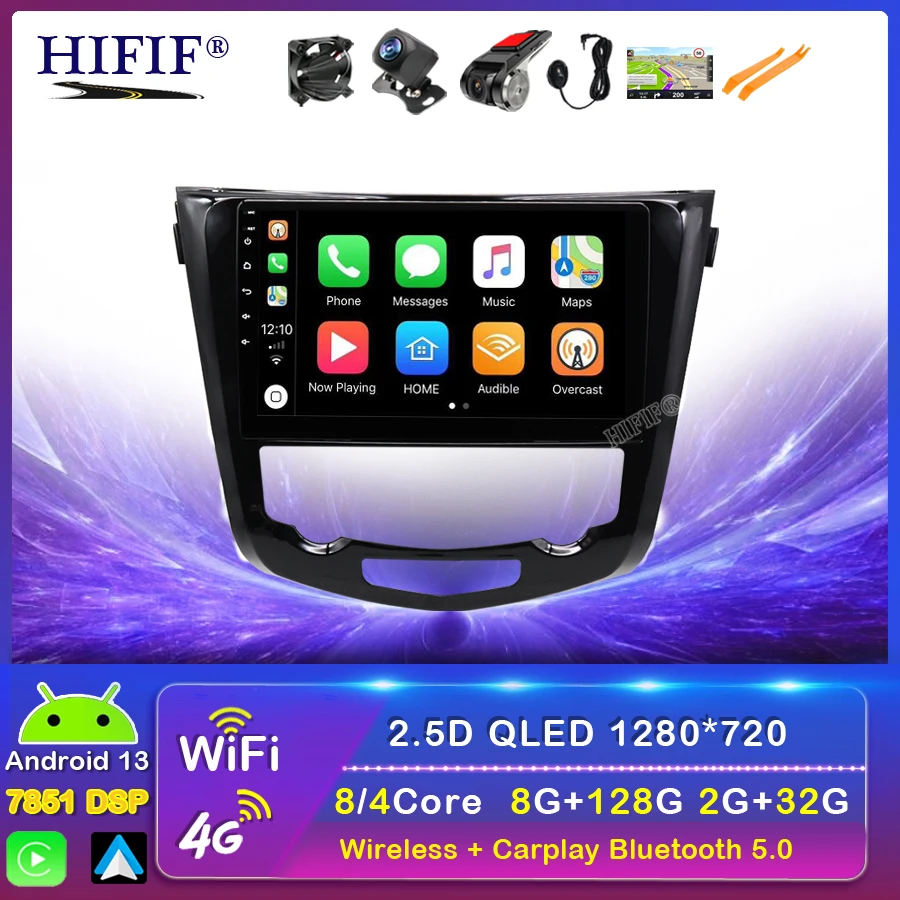 

Android 13 For Nissan X-Trail xtrail X Trail 3 T32 2013 - 2017 Qashqai 2 J11 10" Car Radio Stereo BT Multimedia Video Navigation